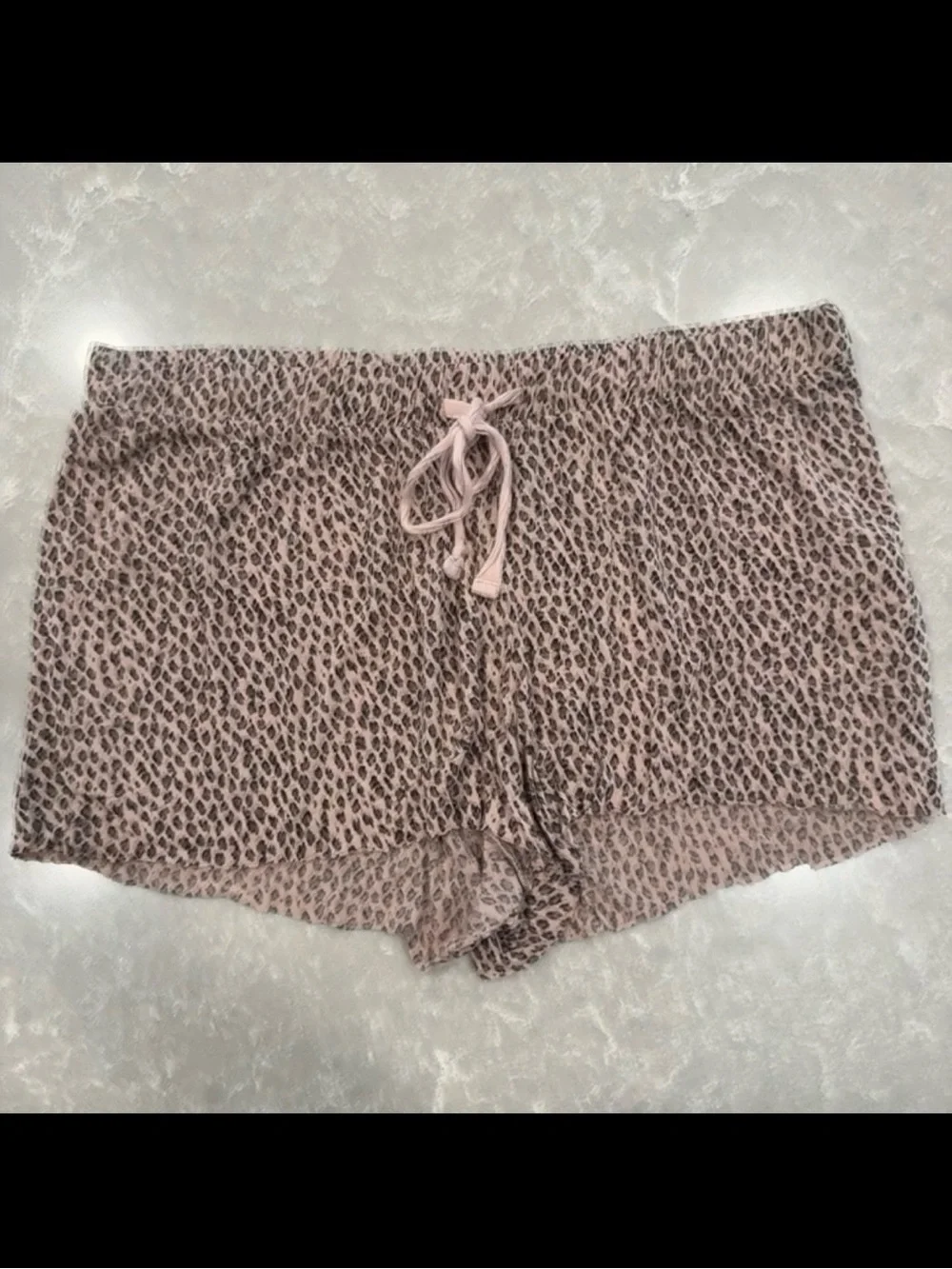 GapBody Maternity Leopard Print Modal Sleep Shorts Size M EUC Pink Brown